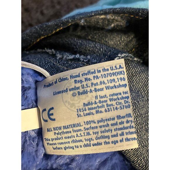 Build A Bear T-Rex Purple Dinosaur 17 in Purple Skirt Shirt Vest Green Eyes - Picture 5 of 6